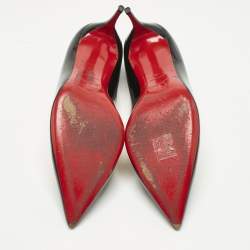 Pre Owned Christian Louboutin Black Patent Leather Kate Pumps Size 39