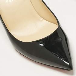 Pre Owned Christian Louboutin Black Patent Leather Kate Pumps Size 39
