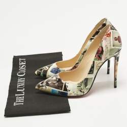 Pre Owned Christian Louboutin Multicolor Patent Leather Pigalle Follies Pumps Size 37.5