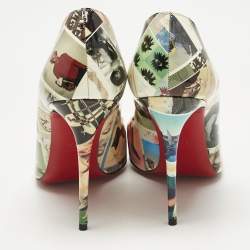 Pre Owned Christian Louboutin Multicolor Patent Leather Pigalle Follies Pumps Size 37.5