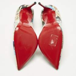 Pre Owned Christian Louboutin Multicolor Patent Leather Pigalle Follies Pumps Size 37.5