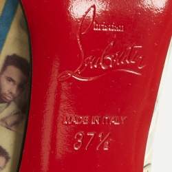 Pre Owned Christian Louboutin Multicolor Patent Leather Pigalle Follies Pumps Size 37.5