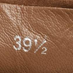 Pre Owned Christian Louboutin Brown Suede Holy Summer Crumble Slide Sandals Size 39.5