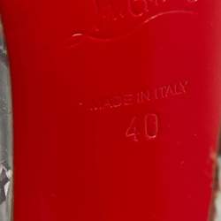 Pre Owned Christian Louboutin Multicolor PVC and Snakeskin Embossed Leather Debout Pumps Size 40