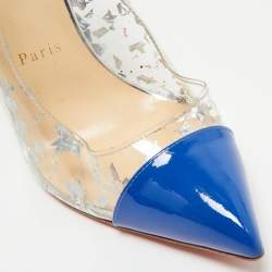 Pre Owned Christian Louboutin Multicolor PVC and Snakeskin Embossed Leather Debout Pumps Size 40