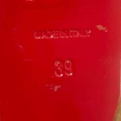 Pre Owned Christian Louboutin White Laser Cut Leather And Mesh Evita Peep Toe Platform Pumps Size 39