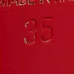 Pre Owned Christian Louboutin Multicolor Patent Leather and PVC Peep Toe Pumps Size 35