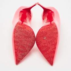 Pre Owned Christian Louboutin Pink Patent Leather Hot Chick Pumps Size 37.5