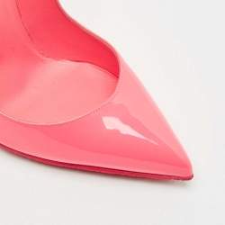Pre Owned Christian Louboutin Pink Patent Leather Hot Chick Pumps Size 37.5