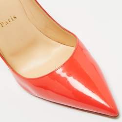 Pre Owned Christian Louboutin Pink Patent Leather Pigalle Follies Pumps Size 39.5