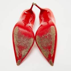 Pre Owned Christian Louboutin Pink Patent Leather Pigalle Follies Pumps Size 39.5