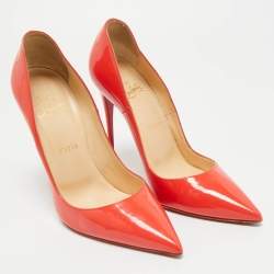 Pre Owned Christian Louboutin Pink Patent Leather Pigalle Follies Pumps Size 39.5