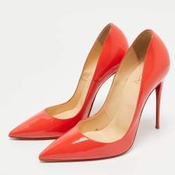 Pre Owned Christian Louboutin Pink Patent Leather Pigalle Follies Pumps Size 39.5