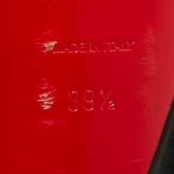 Pre Owned Christian Louboutin Black Leather Daffodile Platform Pumps Size 39.5