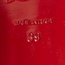 Pre Owned Christian Louboutin Metallic Rose Pink Leather Hot Chick Slingback Pumps Size 39