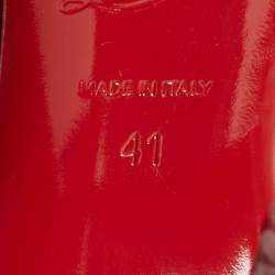 Pre Owned Christian Louboutin Red Patent Leather So Kate Pumps Size 41