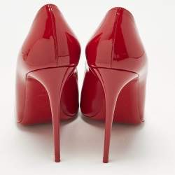 Pre Owned Christian Louboutin Red Patent Leather So Kate Pumps Size 41