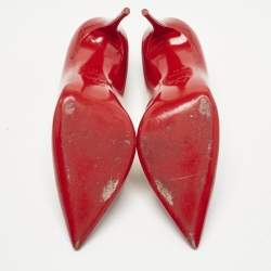 Pre Owned Christian Louboutin Red Patent Leather So Kate Pumps Size 41