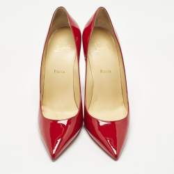 Pre Owned Christian Louboutin Red Patent Leather So Kate Pumps Size 41