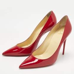 Pre Owned Christian Louboutin Red Patent Leather So Kate Pumps Size 41