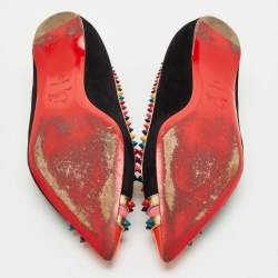 مملوكة مسبقًا حذاء فلات كريستيان لوبوتان مالابار هيل سويدي أسود مقاس 40