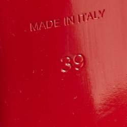 Pre Owned Christian Louboutin Black Leather Zefira Ankle Strap Block Heel Sandals Size 39