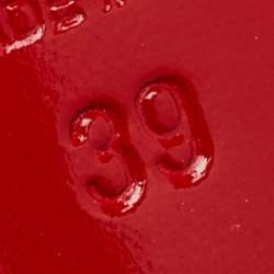 Pre Owned Christian Louboutin Gold Leather Aborina Peep Toe Platform Pumps Size 39