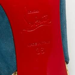 Pre Owned Christian Louboutin Multicolor PVC and Python Embossed Leather Paulina Pumps Size 36