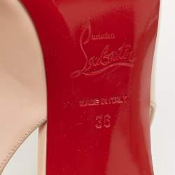 Pre Owned Christian Louboutin Pink Patent Leather Drama Slingback Pumps Size 36