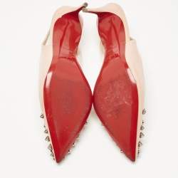 Pre Owned Christian Louboutin Pink Patent Leather Drama Slingback Pumps Size 36