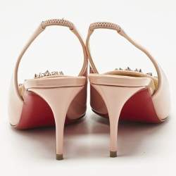 Pre Owned Christian Louboutin Pink Patent Leather Drama Slingback Pumps Size 36