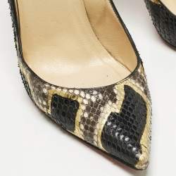 Pre Owned Christian Louboutin Multicolor Python Leather Pigalle Follies Pumps Size 38.5