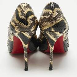 Pre Owned Christian Louboutin Multicolor Python Leather Pigalle Follies Pumps Size 38.5