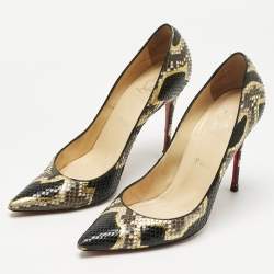 Pre Owned Christian Louboutin Multicolor Python Leather Pigalle Follies Pumps Size 38.5