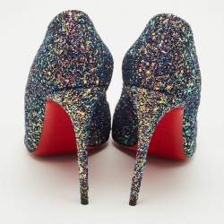 Pre Owned Christian Louboutin Multicolor Glitter So Kate Pumps Size 39