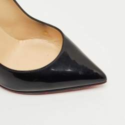 Pre Owned Christian Louboutin Black Patent Leather Pigalle Pumps Size 34.5