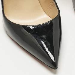 Pre Owned Christian Louboutin Black Patent Leather So Kate Pumps Size 37.5