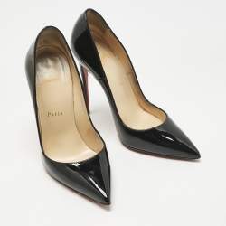 Pre Owned Christian Louboutin Black Patent Leather So Kate Pumps Size 37.5