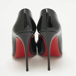 Pre Owned Christian Louboutin Black Patent Leather So Kate Pumps Size 37.5