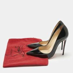 Pre Owned Christian Louboutin Black Patent Leather So Kate Pumps Size 37.5