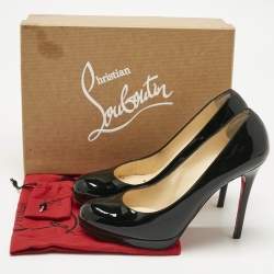 Pre Owned Christian Louboutin Black Patent Leather New Simple Pumps Size 39.5