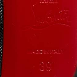 Pre Owned Christian Louboutin Black Glitter Fabric New Very Prive Platform Peep Toe Pumps Size 39