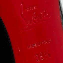 Pre Owned Christian Louboutin Black Patent Leather Pigalle Pumps Size 38.5