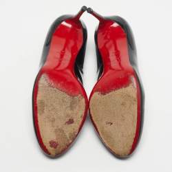 Pre Owned Christian Louboutin Black Patent Leather Simple Pumps Size 39