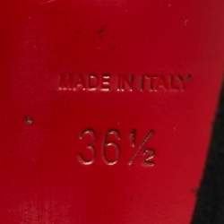 Pre Owned Christian Louboutin Black Suede Iriza D'orsay Pointed Toe Pumps Size 36.5