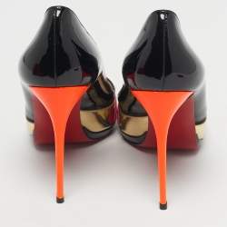Pre Owned Christian Louboutin Multicolor Patchwork Patent Leather Astrogirl Pumps Size 40.5