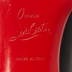 Pre Owned Christian Louboutin Black Leather Simple Pumps Size 38