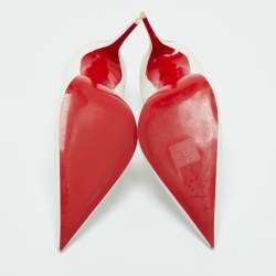 Pre Owned Christian Louboutin X Maison Margiela White Leather Martoubi Pumps Size 40