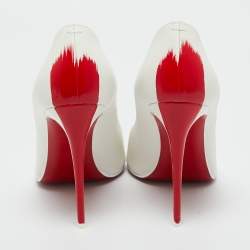 Pre Owned Christian Louboutin X Maison Margiela White Leather Martoubi Pumps Size 40