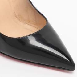 Pre Owned Christian Louboutin Black Patent Leather Pigalle Pumps Size 39